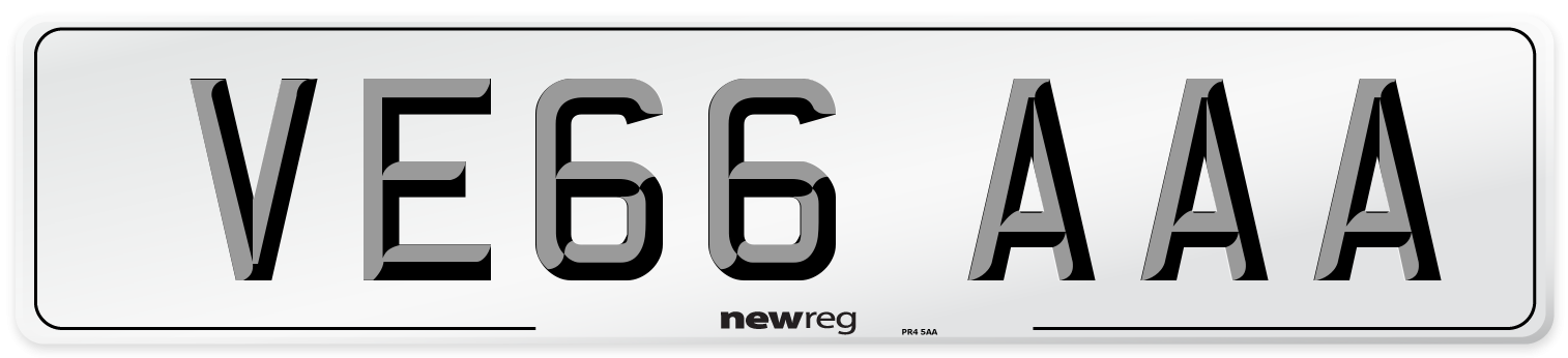 VE66 AAA Number Plate from New Reg